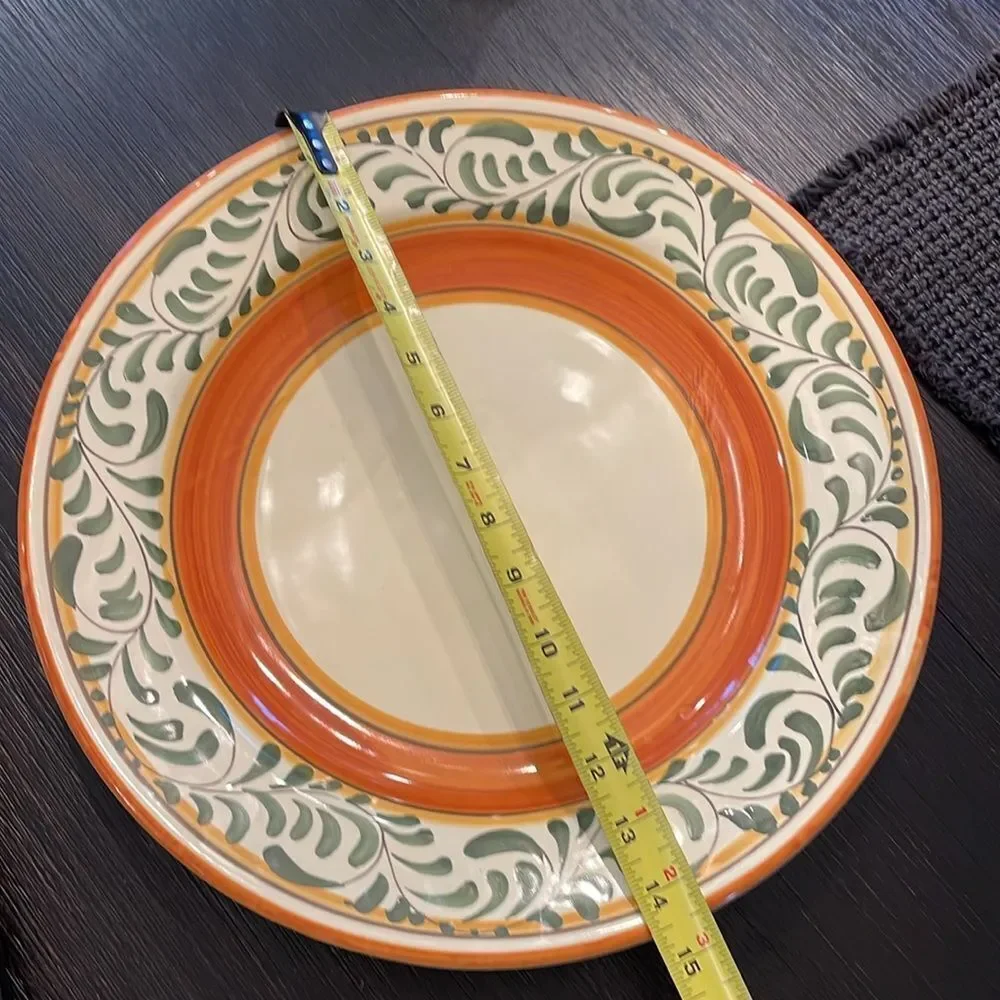 Large Pier 1 Handpainted Shallow Bowl/Platter